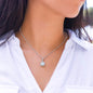 Plant Lover Jewelry Gift Message for Soulmate, 14K White Gold Eternal Hope Necklace, Gift for Birthday, Anniversary, Mother's Day