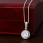 Plant Lover Jewelry Gift Message for Soulmate, 14K White Gold Eternal Hope Necklace, Gift for Birthday, Anniversary, Mother's Day