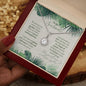 Plant Lover Jewelry Gift Message for Soulmate, 14K White Gold Eternal Hope Necklace, Gift for Birthday, Anniversary, Mother's Day