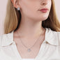 Gift to my Wife, 14k White Gold Over Stainless Steel Love Knot Necklace and Earring Set with Cubic Zirconia - A Message of Unbreakable Love - Perfect Gift for Her