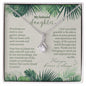 Gift to Plant Lover Daughter, 14K White Gold Cubic Zirconia- Daughter Gift