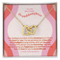Granddaughter Gift Message, Interlocking Hearts Necklace, Granddaughter gifts from Grandma, Gift for Granddaughter from Grandpa with Jewelry Box