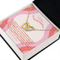 Granddaughter Gift Message, Interlocking Hearts Necklace, Granddaughter gifts from Grandma, Gift for Granddaughter from Grandpa with Jewelry Box