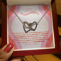 Granddaughter Gift Message, Interlocking Hearts Necklace, Granddaughter gifts from Grandma, Gift for Granddaughter from Grandpa with Jewelry Box