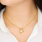 Plant Lover Necklace Gift with Message for Soulmate, 14K White Gold, 18K Yellow Gold with Cubic Zirconia- Gift for Birthday, Anniversary, Mother's Day, Valentine's Day